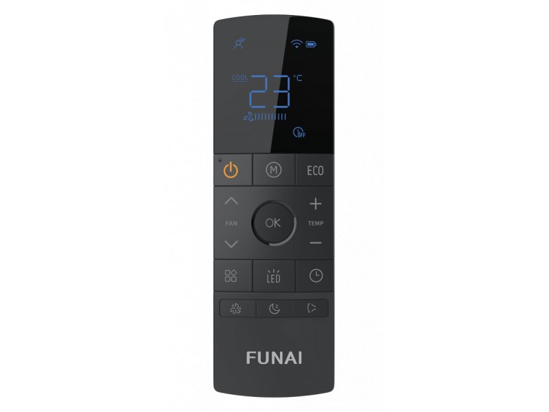 Funai RAC-I-AK75HP.D02 пульт ДУ с сенсорным LED-дисплеем кнопки режимов ECO скорость вентилятора температура