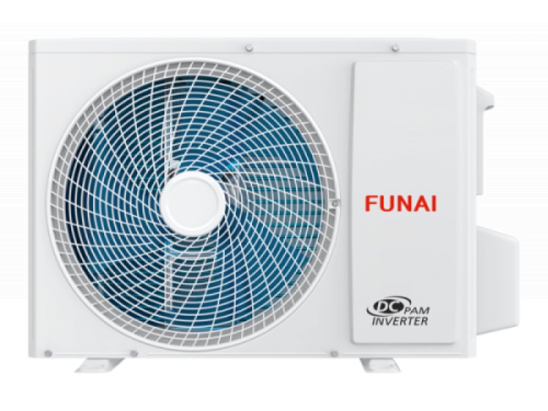 Funai Kagami RAC-I-KM35HP.D01 наружный блок белый корпус вентилятор логотип DC PAM Inverter