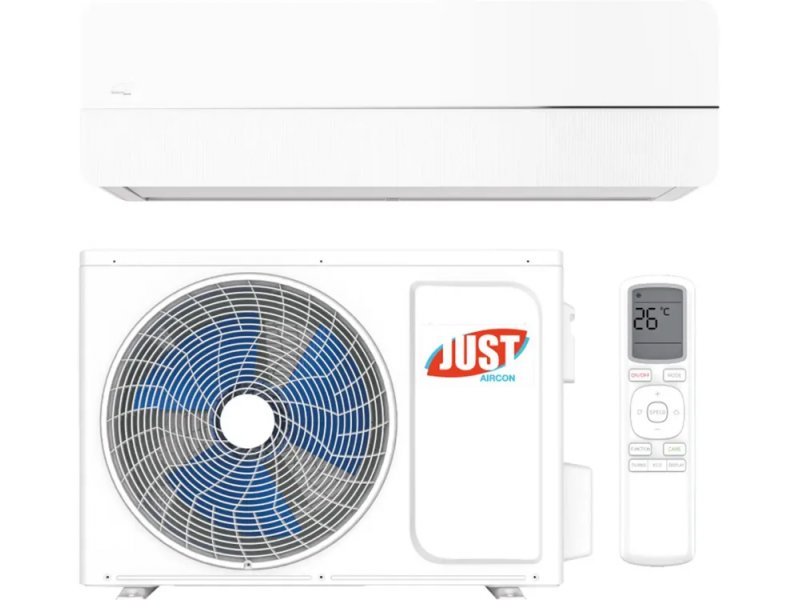 Just Aircon Silvery JAC-24HPSA/CGS — общий вид внутреннего блока на стене, белый