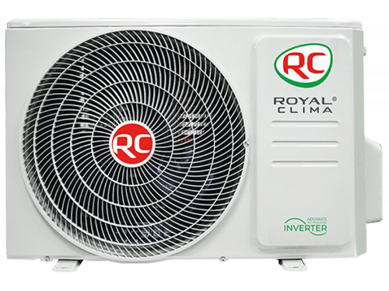 Наружный блок Royal Clima RCI-TWL28HN с компрессором и логотипом INVERTER