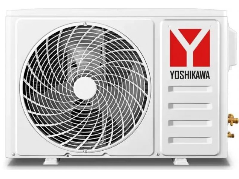 Yoshikawa YAC-12WRNG наружный блок спиральный компрессор медные разъёмы фронтальная проекция