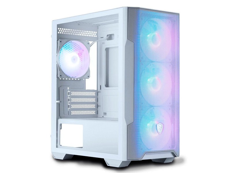 MSI MAG Forge M100R белый корпус с ARGB-подсветкой и боковым стеклянным окном