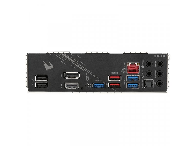 Gigabyte B550 Aorus Elite V2 задняя панель I/O — USB 3.2, HDMI, DisplayPort, RJ-45 2.5G, аудио