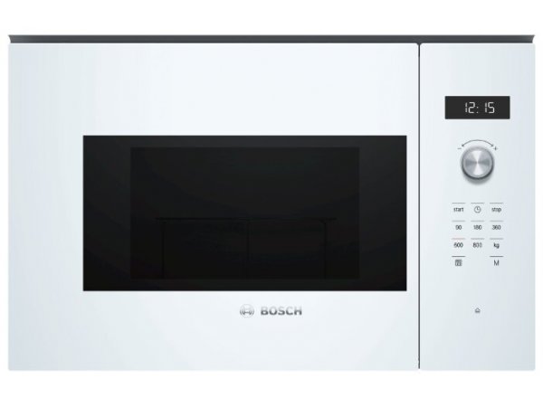 Bosch BFL524MW0 встраиваемая микроволновая печь белый корпус сенсорная панель дисплей 12:15