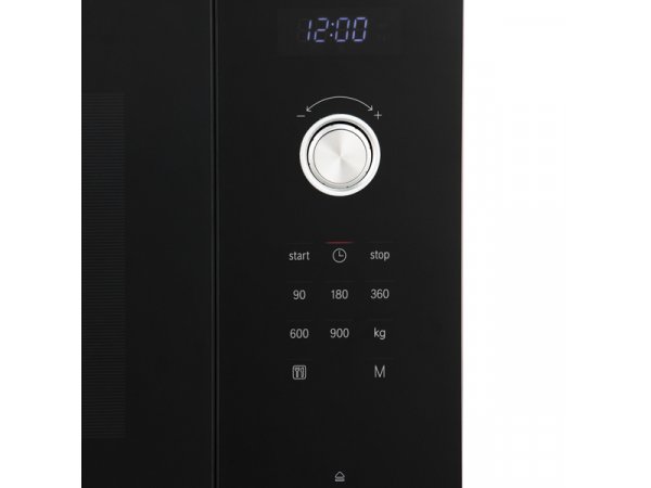 Bosch BFL554MS0 панель управления — дисплей, поворотная ручка и кнопки выбора мощности 90, 180, 360, 600, 900 Вт