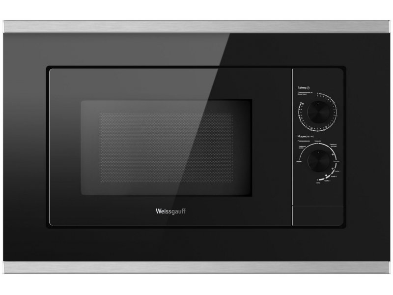 Weissgauff HMT-2017 Grill вид спереди — чёрный корпус, два механических регулятора, закрытая дверца