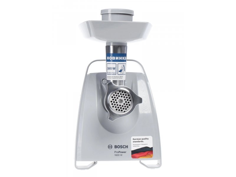 Bosch ProPower MFW45020 мясорубка 500 Вт с металлическим шнеком и решёткой, вид спереди
