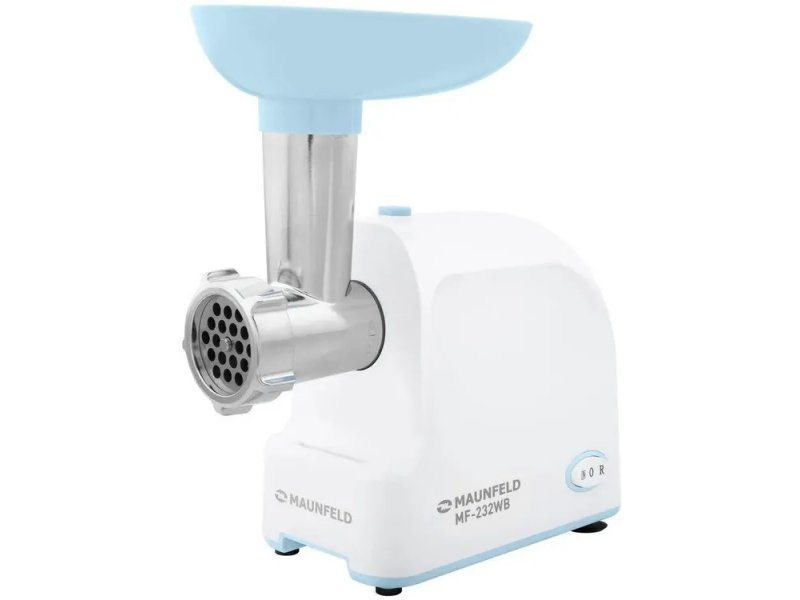 Maunfeld MF-232WB голубой — общий вид спереди, пластиковый корпус с загрузочной чашей