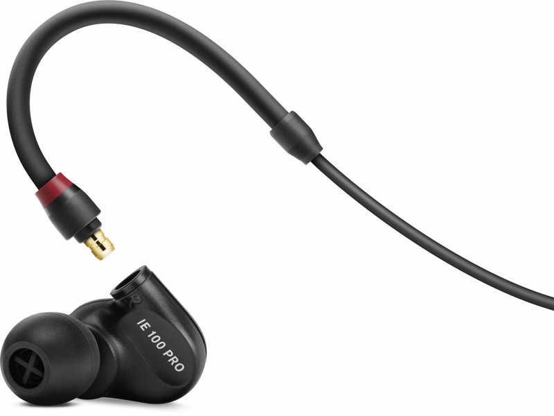 Sennheiser IE 100 Pro — вид сбоку, профиль корпуса и заушина для фиксации на ухе
