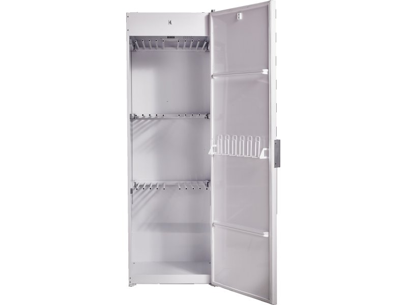 Asko DC7774V.W открытый паровой шкаф — металлические направляющие полки и система паровой обработки внутри