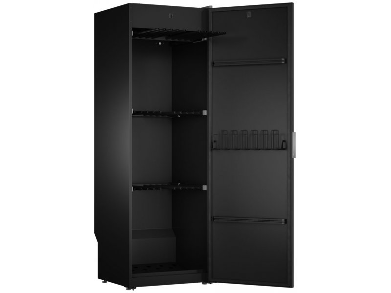 Asko DC7784V.G открытый — внутреннее пространство с полками, вешалками и ящиками для белья