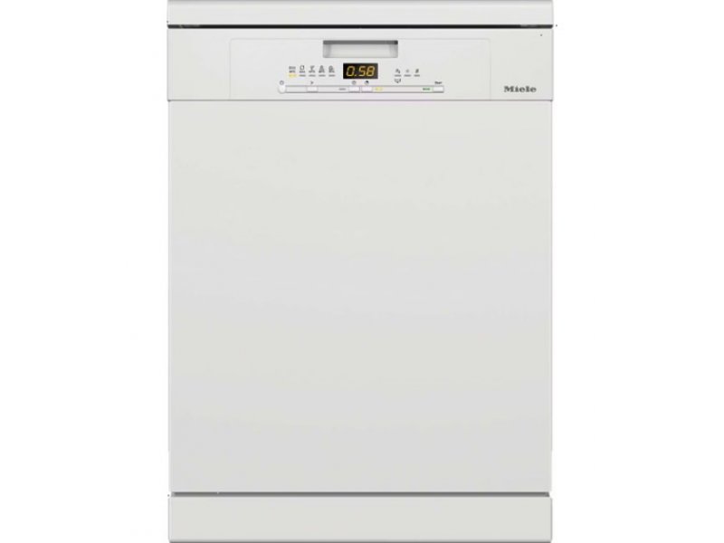 Miele G 5000 U White встраиваемая посудомоечная машина фронтальный вид с кнопочным управлением и цифровым дисплеем