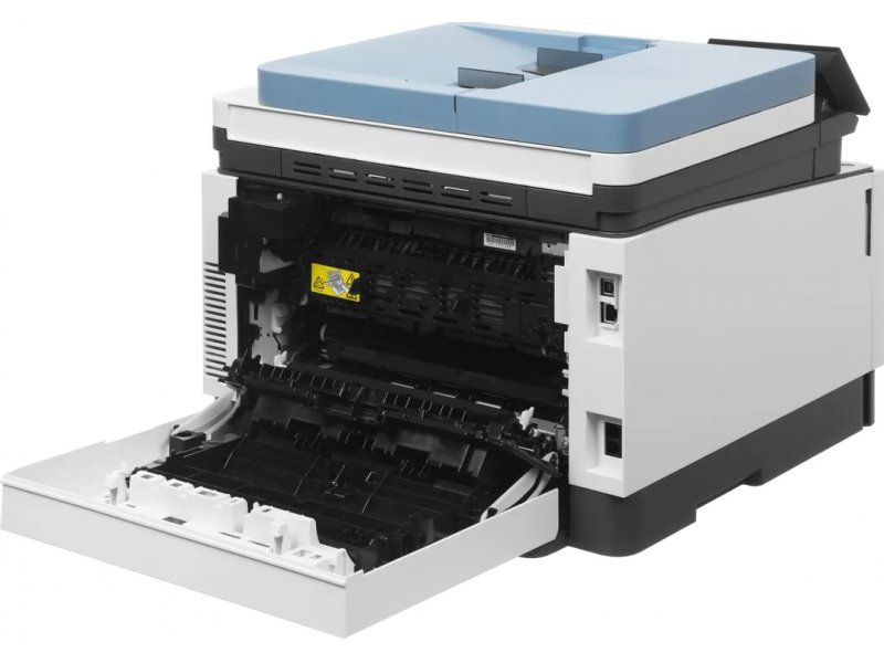 HP Color LaserJet Pro 3303fdn — разъёмы задней панели: Gigabit Ethernet, USB и RJ-11