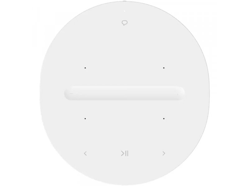 Sonos Era 100 white — верхняя панель с сенсорными кнопками воспроизведения и регулировки громкости