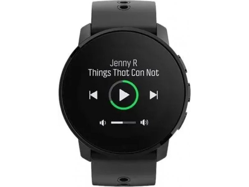 Suunto 9 Peak — плеер с треком Jenny R, кнопки управления и регулировка громкости