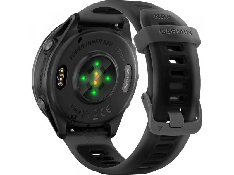 Garmin Forerunner 570 &mdash; оптический пульсометр с зелёными диодами на задней стороне корпуса