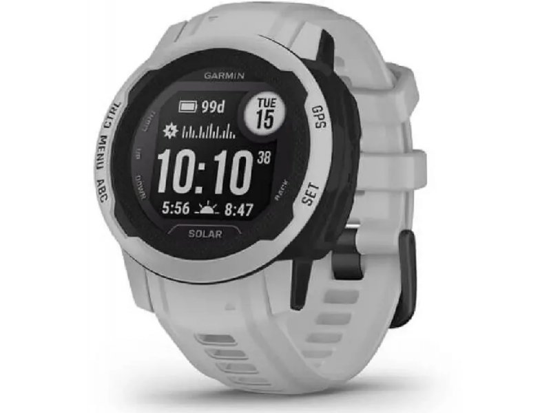 Garmin Instinct 2 Solar 40mm серый/чёрный на запястье — экран с активным интерфейсом и данными здоровья