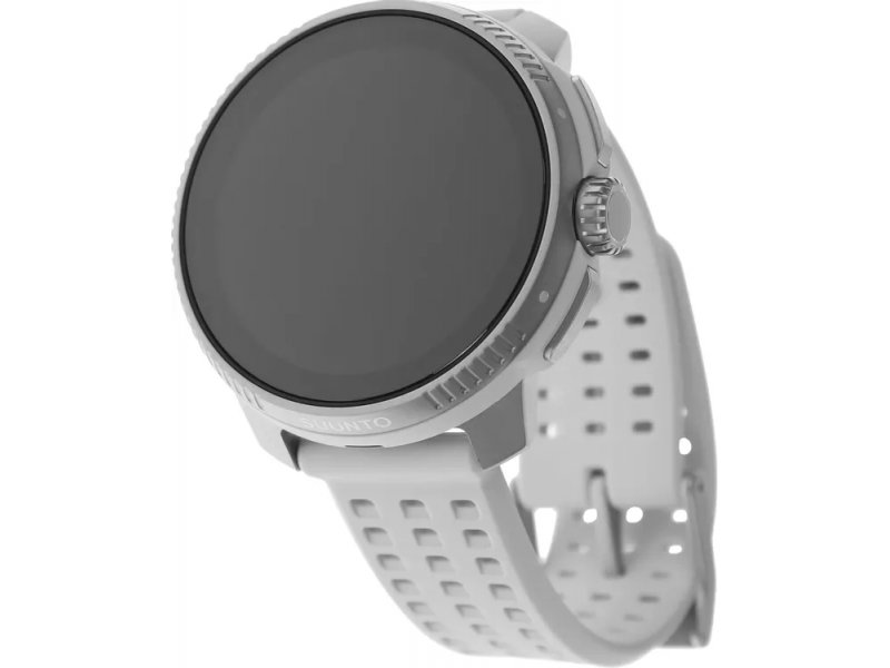 Suunto Race серый — боковой профиль, силиконовый ремешок и стальной корпус