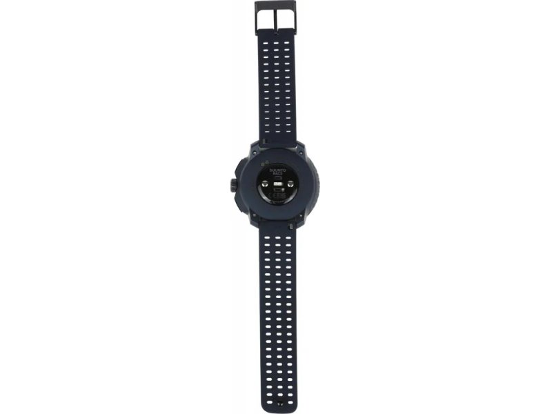 Suunto Race синий вертикальный вид кнопки управления боковая панель силиконовый браслет