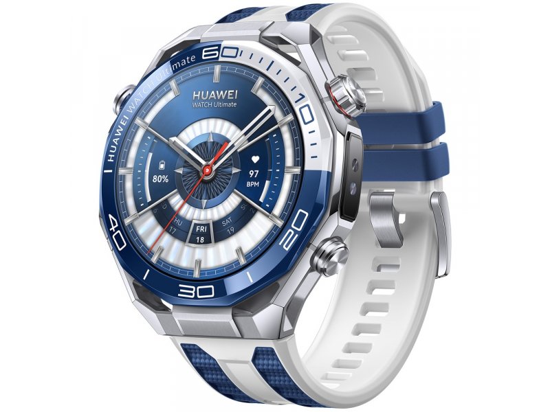 Huawei Watch Ultimate 2 синий &mdash; LTPO AMOLED дисплей, показывает время и данные о здоровье