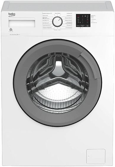 Beko RGE78511XSW фронтальная стиральная машина белый корпус чёрный люк 34 см