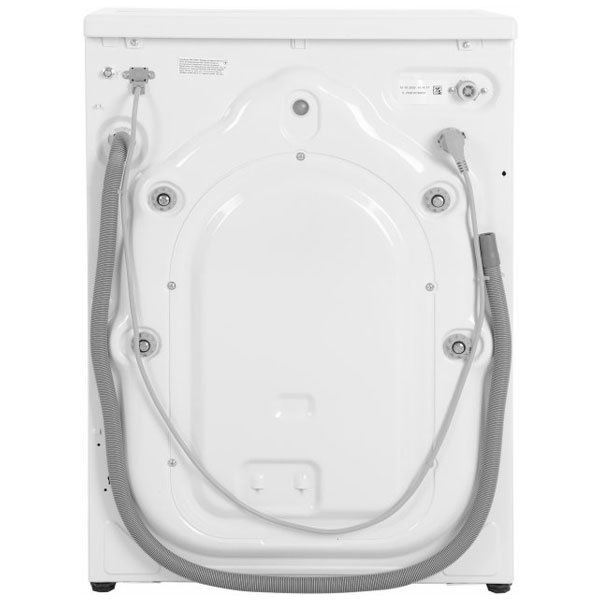 Beko WRS5512BWW вид сверху — подключение шлангов и верхняя панель
