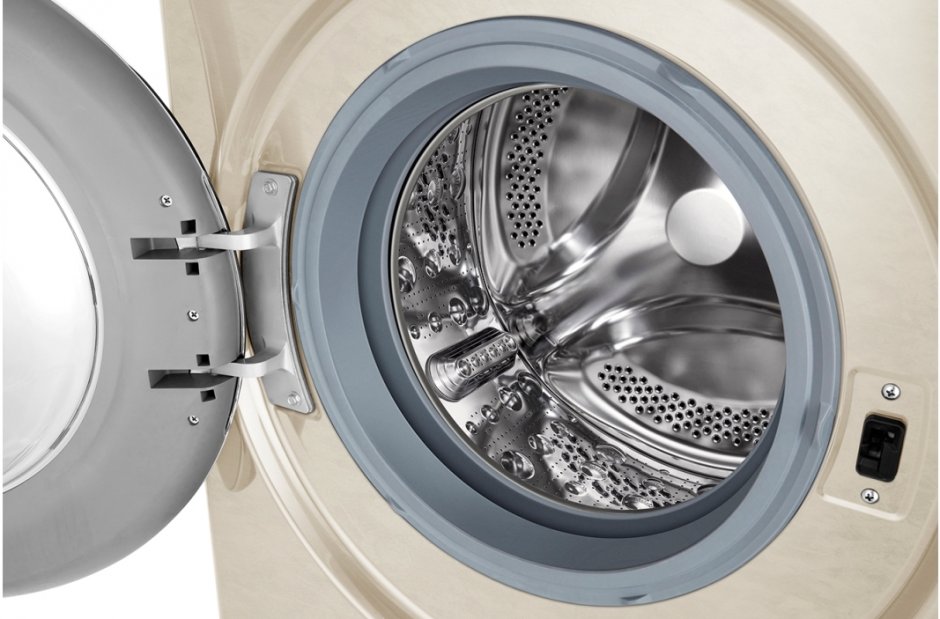 LG AIDD F2V5HS9B барабан пузырьковый лопасти перфорация механизм люка вид изнутри