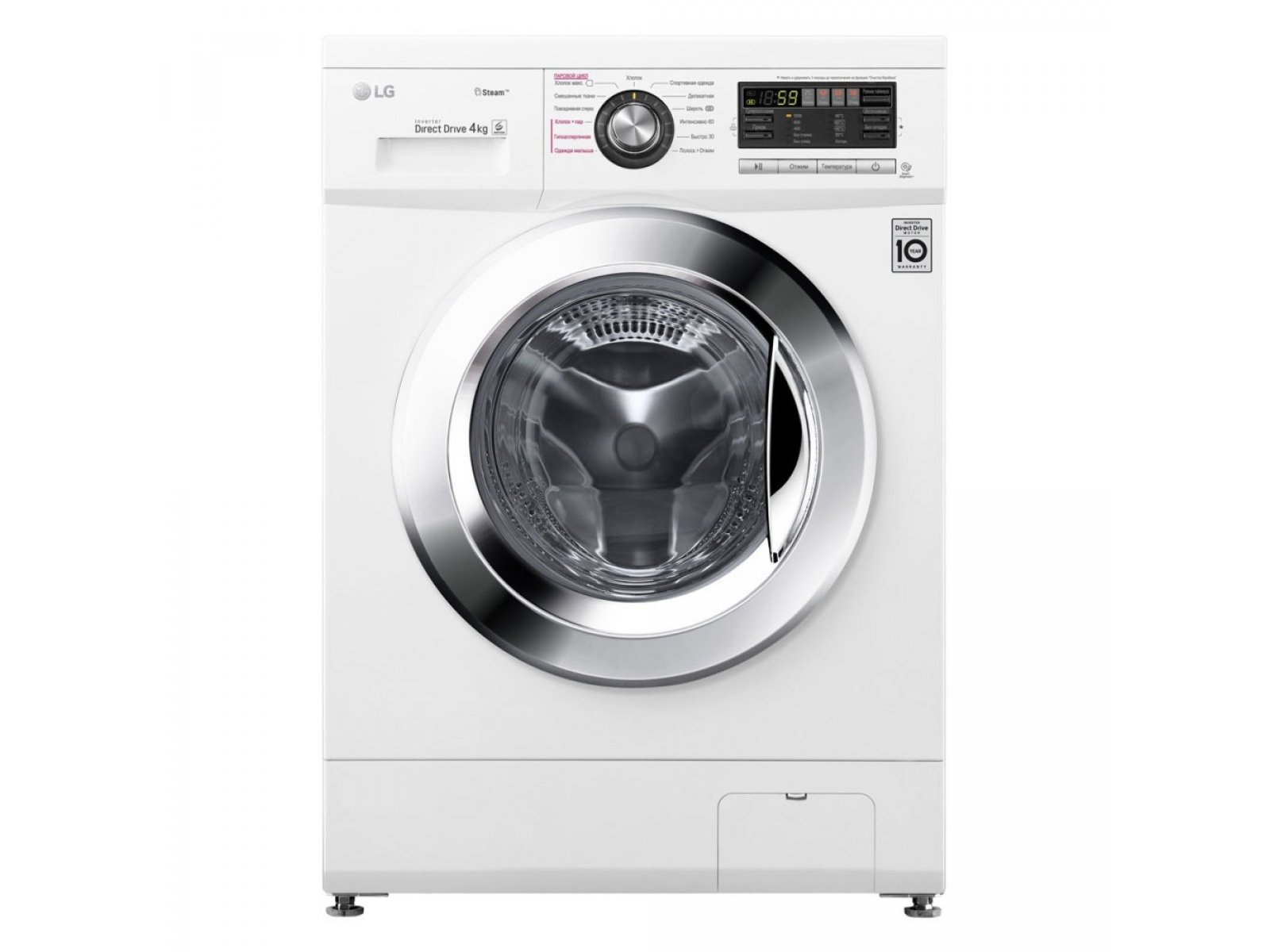 LG F1096SDS3 стиральная машина с функцией пара и прямым приводом Direct Drive 4 кг