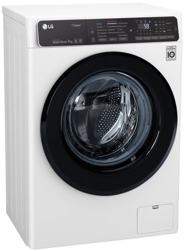 LG F2H5HS6W боковой вид компактный корпус профиль машины