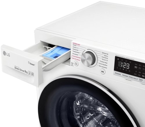 LG F4V5VS0W дверь закалённое стекло диаметр люка 35 см угол открытия 150 градусов