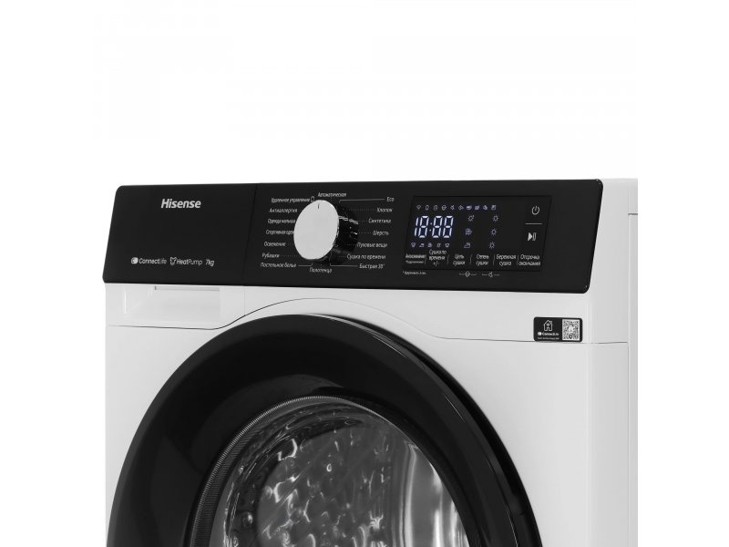 Hisense DH3S702UWDE верхняя панель управления с русскоязычной маркировкой программ сушки