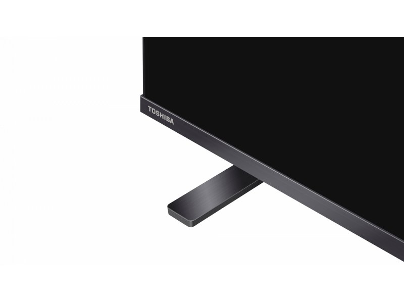 Toshiba 43V37SE крупный план нижней части с логотипом Toshiba и подставкой