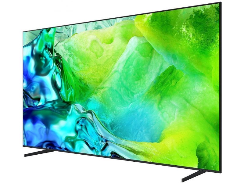 Samsung QE100QN80H — минимальная толщина панели и конструкция подставки, вид сбоку