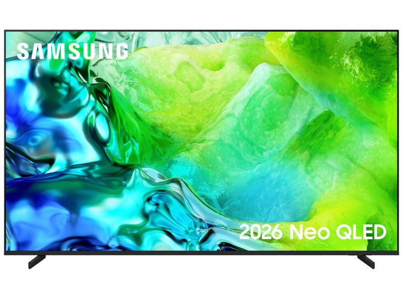 Samsung QE55QN80H Neo QLED 55 дюймов 2026 &mdash; вид спереди, экран с градиентом