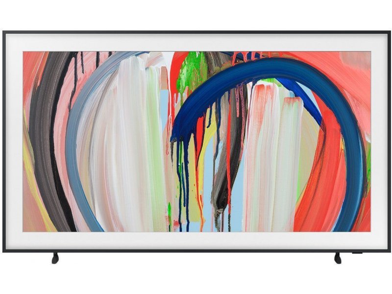Samsung The Frame QE65LS03H 65 дюймов — QLED-телевизор на подставке, экран включён