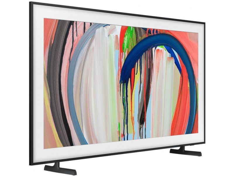 Samsung The Frame QE65LS03H — угловой вид, подставка и профиль корпуса 65 дюймов