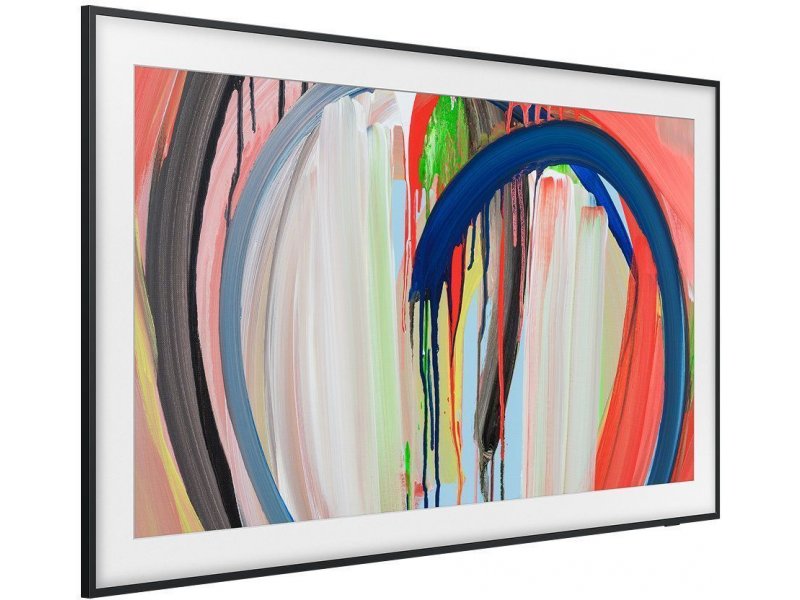 Samsung The Frame QE65LS03H — угловой ракурс сзади, подставка и профиль корпуса 65 дюймов