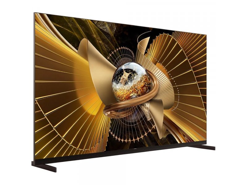 TCL 75X11L перспективный боковой вид &mdash; минималистичный дизайн флагмана TCL 2026
