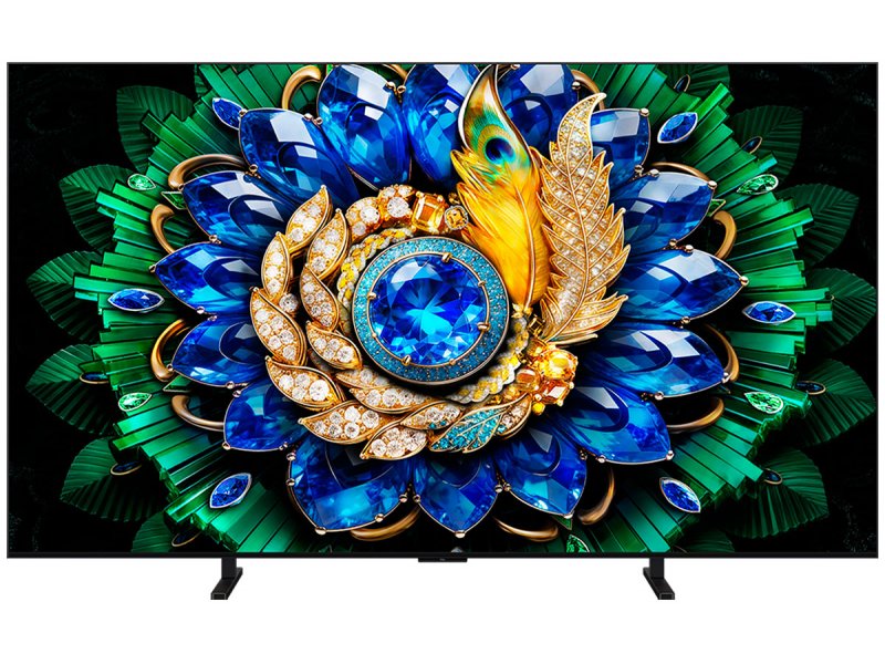 TCL 85A400M QD Mini LED 85 дюймов вид спереди &mdash; яркое HDR-изображение на экране
