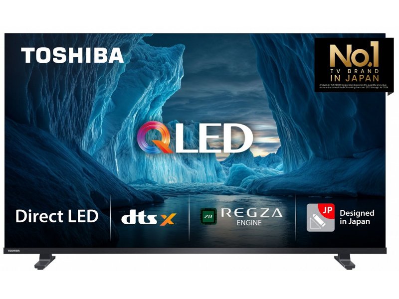 Toshiba 40V37SE вид спереди — QLED Direct LED с логотипами REGZA Engine и DTS