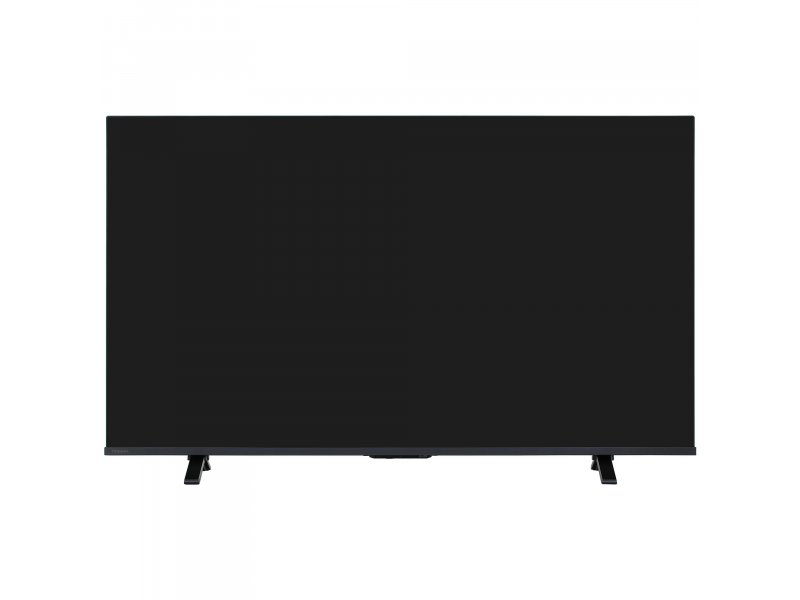 Toshiba 65M450RE 65 дюймов вид спереди экран выключен чёрный корпус на подставке