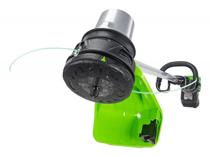 Greenworks GD82LTK2 режущая головка с катушкой для лески, крупный план