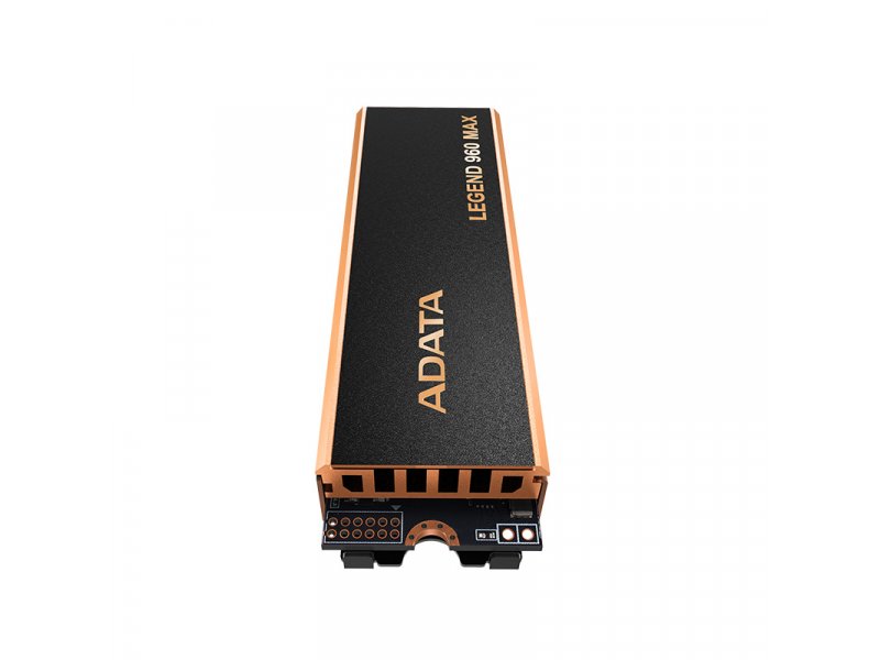 ADATA Legend 960 Max 1TB &mdash; вид снизу, контакты коннектора M.2 и электронные компоненты платы