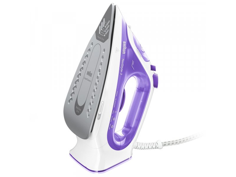 Braun SI3042VI — вид подошвы с паровыми отверстиями керамического покрытия