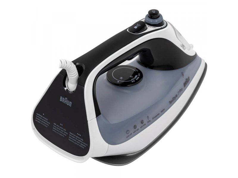 Braun SI7149WB общий вид белый черный корпус сбоку