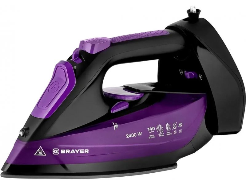 Brayer BR4016 фиолетовый утюг с керамической подошвой мощностью 2400 Вт