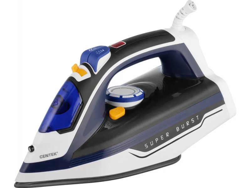 Centek CT-2350 Blue утюг с керамической подошвой, вид спереди