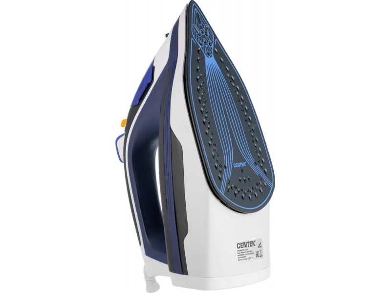 Centek CT-2350 Blue — кнопки управления паром, спрей и резервуар 300 мл
