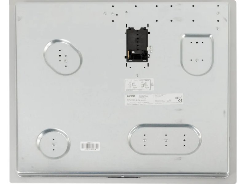 Gorenje ECT643WCSC внутренняя конструкция конфорки кабели электрические компоненты вид снизу