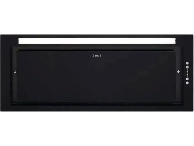 Elica Lane Sensor BLMAT/A/72 черная — фронтальный вид с панелью управления и логотипом Elica